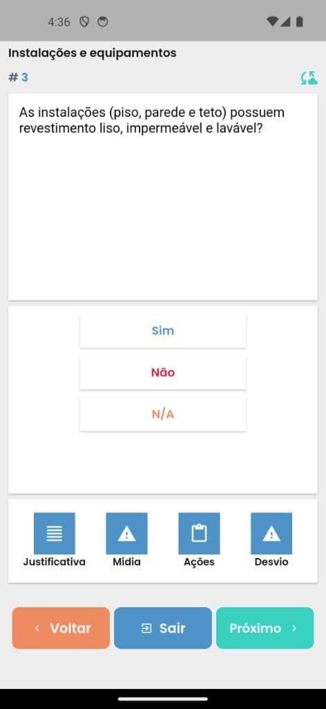 Smart apps Mobile — resposta por botões