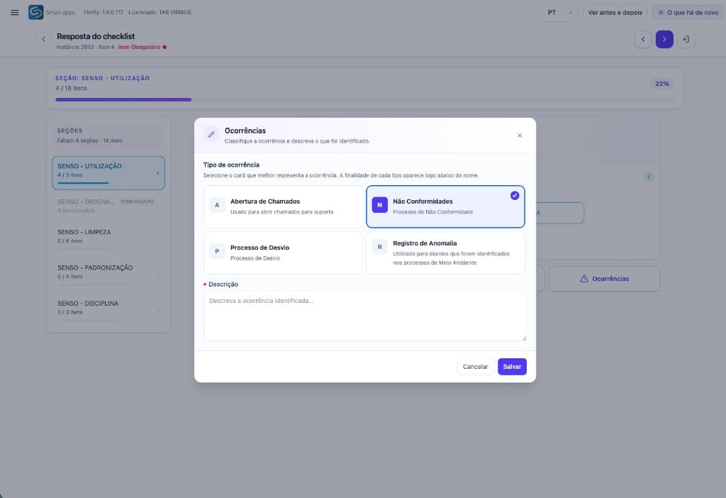 Smart App Web — Ocorrências