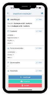 SmartApps Checklist no celular — dados do checklist
