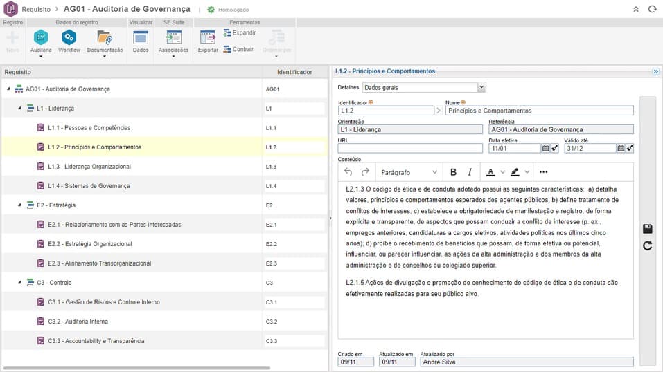 Mapeamento e monitoramento de requisitos